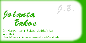 jolanta bakos business card